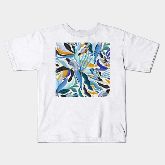 Tropical Birds / Exotic Nature Kids T-Shirt by matise